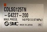SMC CDLSG125TN G4227-200 Fine Locking Pneumatic Air Cylinder 8" Stroke 5" Bore
