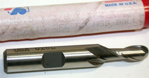 Up to 5 New Regal Beloit 6.5mm 3/8" Shank 2 Flute HSS Ball End Mills