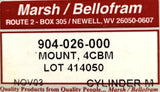 Marsh / Bellofram 904-026-000 4CBM Clevis Bracket Cylinder Mount