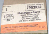 New Textron Walkerduct  7903KGC  Service Fitting Duplex 15 Amp 125 VAC
