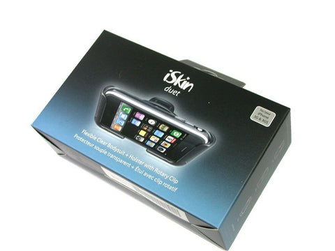 New iSkin Duet Case for iPhone 3G/3GS Clear W/Revoclip DUET3G-CR - FREE SHIPPING