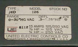 New United Electric  J6D 126  Pressure Switch 1/4 NPT