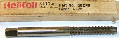Helicoil #6-32 3 flute STI Plug Tap 06CPB New