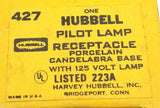 Hubbell 427 Pilot Lamp Receptacle Porcelain Base W/ 125V Lamp (4 Available)
