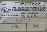 METTLER P1210 SCALE 0-1200 GRAMS