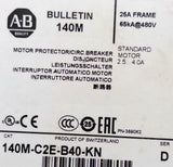 Allen-Bradley 140M-C2E-B40-KN Motor Protector / Circuit Breaker 2.5 - 4.0A