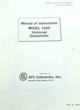 RFL Industries Model 1900 DC Instrument Calibration Standard Instruction Manual