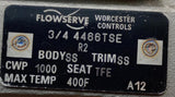 Worcester Controls Flowserve 10F39SN6 R7 Pneumatic Actuator W/ Ball Valve 120PSI