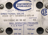 Continental VS12M-3F1-GS3B5HL2-60L-H Directional Valve 110/120 VAC 45 Watts