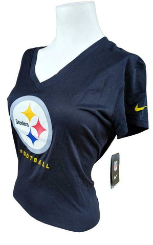Nike Dri-Fit Women's Pittsburgh Steelers Football Black Short Sleeve NFL Shirt M