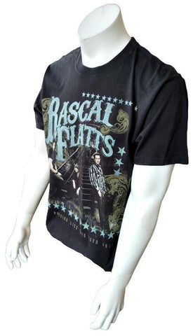 Hanes Men's Rascal Flatts Nothing Like This Tour Concert Black Shirt Size L