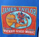 Alstyle Men's James Taylor Cape Cod Wicked Good Music Blue Shirt Size Large
