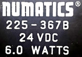 Numatics I12SA4004 Solenoid Valve With One Numatics 225-367B Coil 24VDC 6W