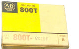 Lot of 2 New Allen Bradley  800T-GC16F  Oiltight Pilot Control Units Series A