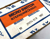 Honeywell Micro Switch Toggle Switch Locking 2 Position 23AT74-T2-D (50 Pack)