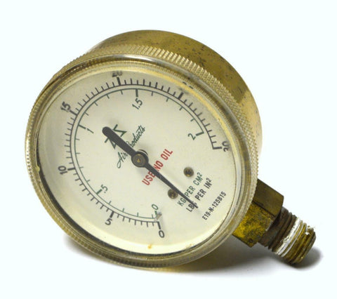 AIR PRODUCTS E19-N-125B15 0-30 PSI 1/4" NPT BRASS PRESSURE GAUGE