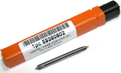New Hertel Plain Cut 90° Angle Carbide Combo Incl Drill & Countersink 59360602