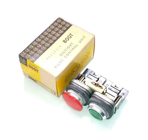 New Allen Bradley  800T-GC16F  Oiltight Pilot Pushbutton Control Unit Series A