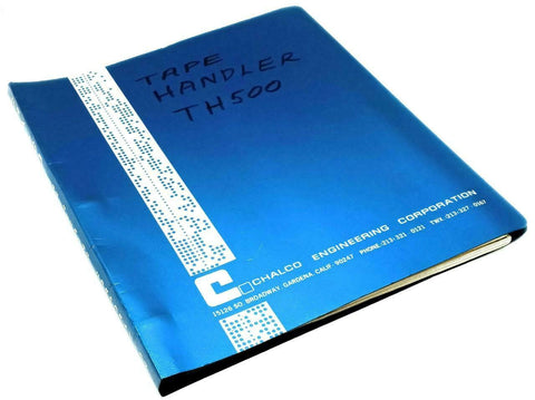Chalco Engineering Corp. TH500 Tape Handler Instruction Manual
