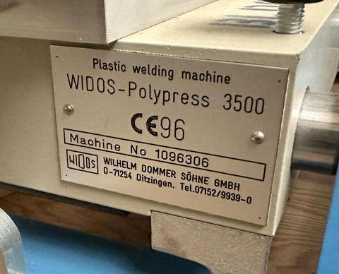 Polypress Machine WIDOS Polypress 3500 Plastic Welding Machine 230V 50 Hz 5.2A