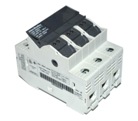 ALLEN BRADLEY 1492-FB2C30-L 3-POLE FUSE HOLDER 600 VOLT 30 AMP