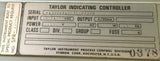 TAYLOR INSTRUMENT CO. SPR-3384E INDICATING CONTROLLER 117 VOLTS 10 WATTS