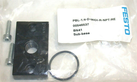 Festo PBL-1/4-D-MIDI-R-NPT Subbase for D series Midi service units 1/2NPT 546537