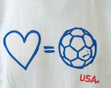 Puma Men's Love Equals Soccer USA White Short Sleeve Shirt Size Large