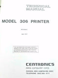 Centronics Model 306 Printer Technical Manual