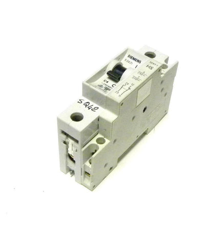 SIEMENS  5SX21  SINGLE POLE CIRCUIT BREAKER W/CONTACT BLOCK  4  AMP 230/400 VAC