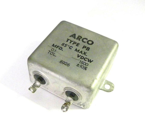 ARCO TYPE PB CAPACITOR 0.1 MFD 1500 VDCW (2 AVAILABLE)