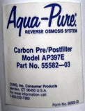 Cuno AP397E-3 Carbon Pre/Postfilter Aqua-Pure Filter 55582-03