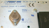 POWER ONE 24 VDC POWER SUPPLY 2.5 AMP  MODEL HC24-2.4-A