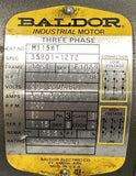Baldor M3156T Electric Motor 1 HP 1140 RPM 145T 208-230/460V 3 Phase