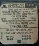 American NCA230 2 Pole Circuit Breaker 30A 120/240VAC