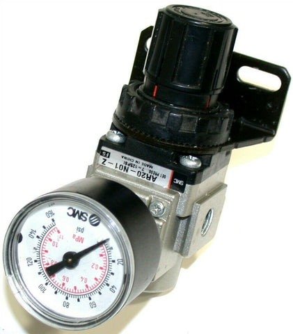 UP TO 6 SMC 1/8" NPT AIR REGULATORS WITH GAGE 7 MOUNTING BRACKET AR20-N01-Z