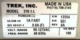 Trek 370-1-L High Speed Electrostatic Voltmeter 90-127 VAC - SOLD AS IS