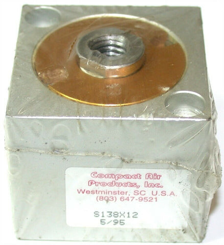 UP TO 3 NEW COMPACT AIR 1/2" STROKE 1 3/8" BORE PANCAKE CYLINDERS S138X12