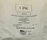 New Pack of 25 Unbranded  COV1109Z1  Vinyl Coated Cable Clamps 5/8"