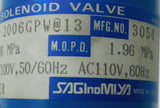 Saginomiya WEV-2006GPW@13 2-Way Solenoid Valve 100VAC 50/60HZ 1.96MPa
