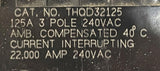 General Electric THQD32125 3-Pole Circuit Breaker 125A 240VAC 3PH Bolt-On