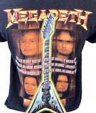 Anvil Men's Megadeth Tour Graphic Black Short Sleeve Shirt Size Large