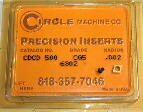 Lot of 5 New Circle Carbide Boring Bar Inserts CDCD-51-CG5