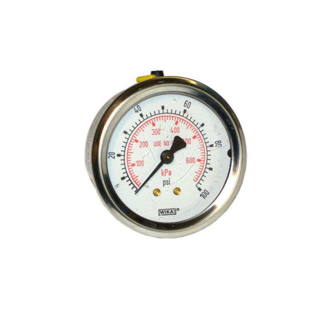 WIKA 0-100 PSI 0-700 KPA PRESSURE GAUGE 1/4" NPT BACK MOUNT