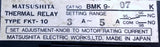 Matsushita BMK9-07 Overload Thermal Relay Type FKT-10  3.0-5.0A  3-Pole 220V