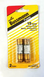 Bussman BP/FRN-R-15 15 amp Fuses Fusetron Heavy Duty Motor Protection 2PK