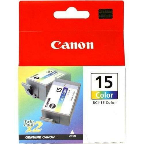 Canon BCI-15 Tri-Color Ink Cartridge Tank Twin Pack For i70 & i80 Printers