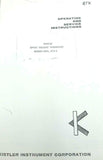 Kistler Model 603A, H & L Quartz Pressure Transducer Instruction Manual