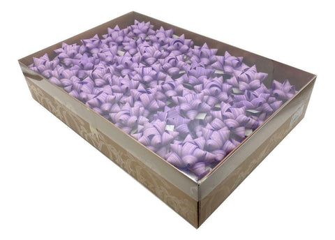 Brizzolari Premium 2-3/4" Purple Star Gift Bow 5/8" Ribbon 15 Loop 100 Count