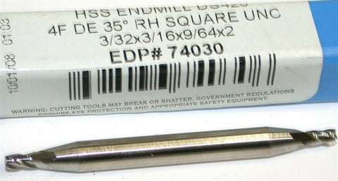 Up to 2 New Niagara 3/32" diameter Double End 4 Flute HSS End Mill 74030